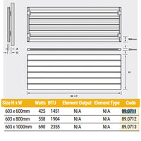 Eastbrook Berkeley Aluminium Vertical Designer Radiator