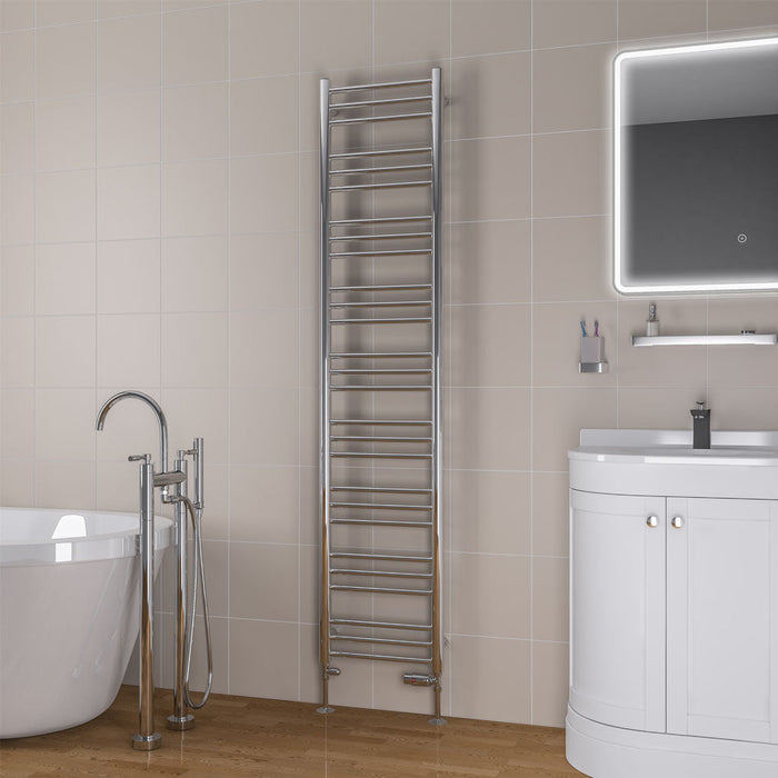 Eastbrook Biava Round Straight Heated Towel Rail Chrome