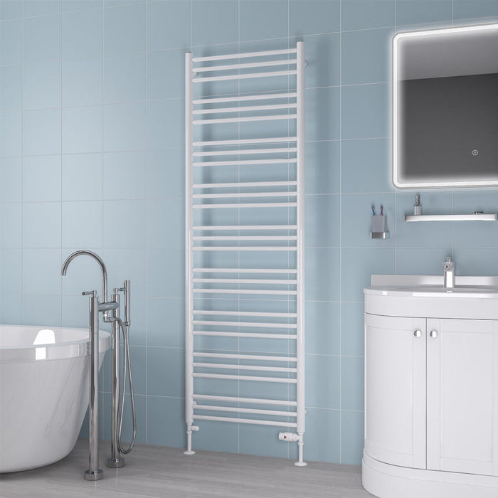 Eastbrook Biava Round Straight Heated Towel Rail White