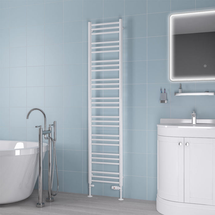 Eastbrook Biava Round Straight Heated Towel Rail White