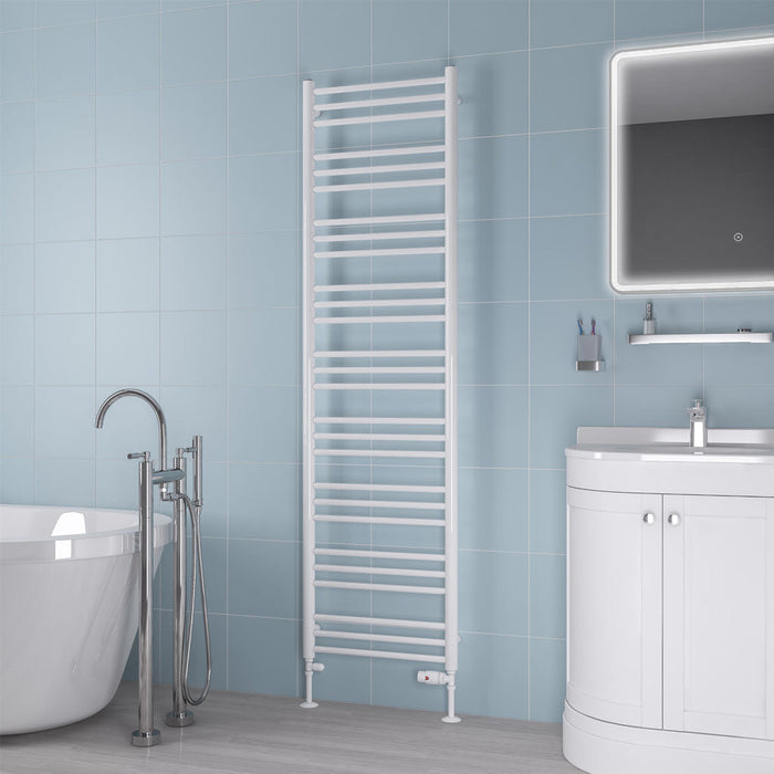 Eastbrook Biava Round Straight Heated Towel Rail White