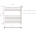 Eastbrook Biava Straight Heated Towel Rail Chrome - Heated