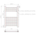 Eastbrook Biava Straight Heated Towel Rail Chrome - Heated