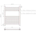 Eastbrook Biava Straight Heated Towel Rail Chrome - Heated