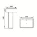 Eastbrook Bijou Basin With Full Pedestal - 500mm Wide