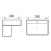 Eastbrook Bijou/Collindale Wall Hung Basin - 550mm Wide - 1