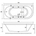 Eastbrook Biscay Beauforte Double Ended Whirlpool Bath