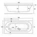 Eastbrook Biscay Beauforte Straight Edge Double Ended Bath