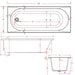 Eastbrook Biscay Beauforte Straight Edge Single Ended Bath