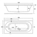 Eastbrook Biscay Straight Edge Double Ended Bath - 1800mm x