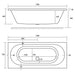 Eastbrook Biscay Straight Edge Double Ended Bath - White