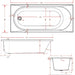 Eastbrook Biscay Straight Edge Single Ended Bath - No TH