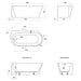 Eastbrook Bray Single Ended Bath - 1600mm X 780mm - White