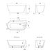 Eastbrook Bray Single Ended Bath - 1600mm X 780mm - White