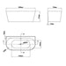 Eastbrook Brockland Freestanding Bath - 1600mm x 750mm