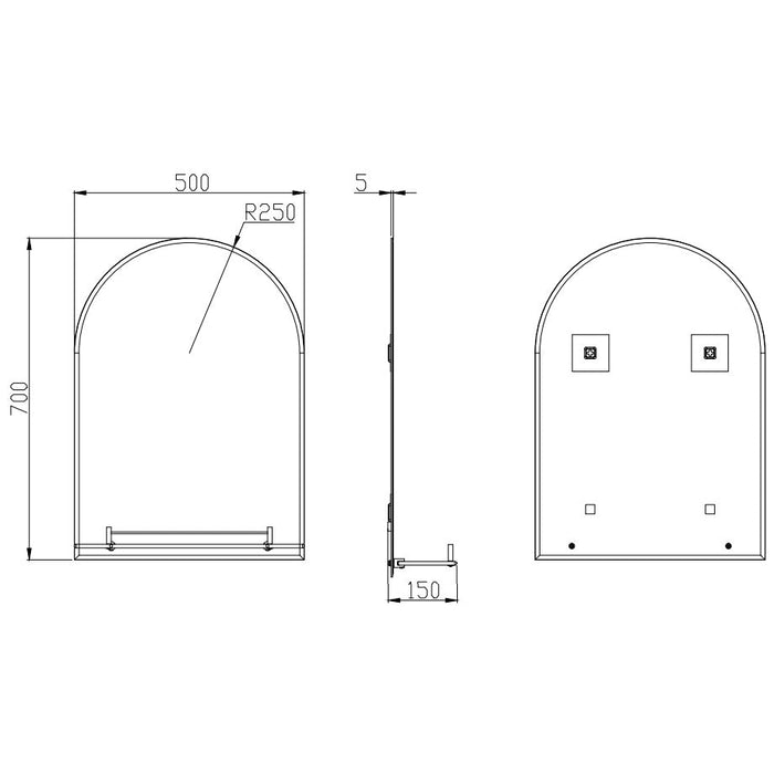 Eastbrook Brunswick Non Illuminated Mirror With Shelf