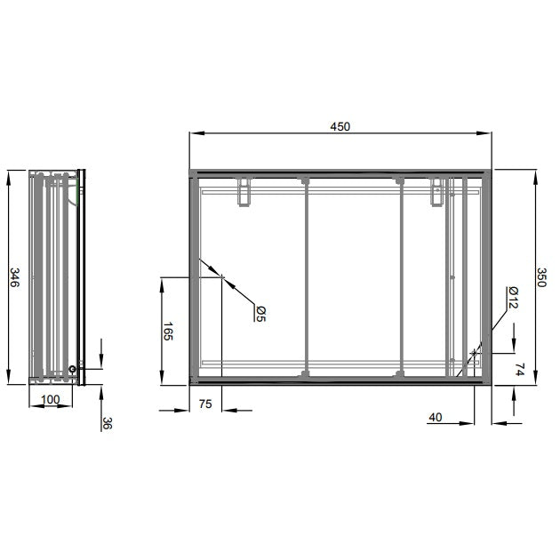 Eastbrook Caldini 1 Door Illuminated Mirror Cabinet - White