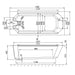 Eastbrook Camden Straight Single Ended Bath - 1600mm X