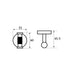 Eastbrook Catania Double Robe Hook - Matt Black/Brushed