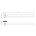 Eastbrook Catania Double Split Towel rail - Matt