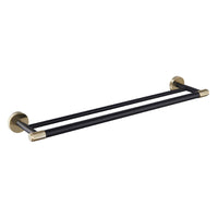 Eastbrook Catania Double Towel Bar - Matt Black/Brushed