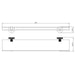 Eastbrook Catania Glass Shelf - Matt Black/Brushed Brass