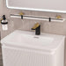 Eastbrook Catania Glass Shelf - Matt Black/Brushed Brass