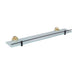 Eastbrook Catania Glass Shelf - Matt Black/Brushed Brass