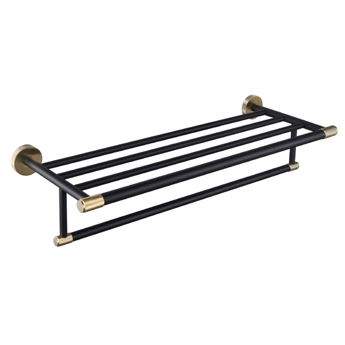 Eastbrook Catania Towel Rack With Bar - Matt Black/Brushed