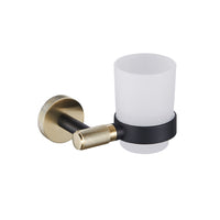Eastbrook Catania Tumbler Holder - Matt Black/Brushed Brass