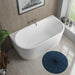 Eastbrook Caversham D Shaped Double Ended Bath - White