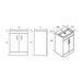 Eastbrook Cavone 2 Door Floorstanding Vanity Unit