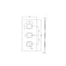 Eastbrook Concealed Square Triple Control Shower Valve