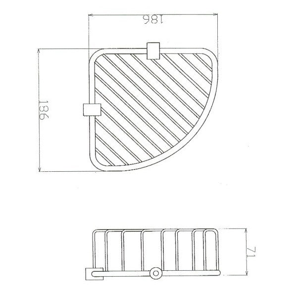 Eastbrook Corner Shower Basket - Chrome - Shower Baskets