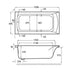 Eastbrook Delta Carronite Single Ended Bath - No TH - White
