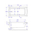 Eastbrook Delta Single Ended Bath - 1500mm X 700mm - No TH