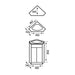 Eastbrook Diamante Wall Hung Corner Basin - 450mm Wide - 1