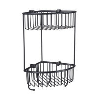 Eastbrook Double Corner Shower Basket - Matt Black - Shower