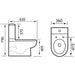 Eastbrook Dura Back to Wall Close Coupled Toilet