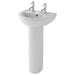 Eastbrook Dura Basin With Full Pedestal - White - 500mm / 2