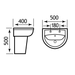 Eastbrook Dura Basin With Semi Pedestal - White - 450mm / 2