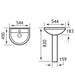 Eastbrook Dura Basin With Semi Pedestal - White - Semi