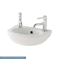 Eastbrook Dura Cloakroom Wall Hung Basin - White - 360mm