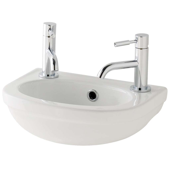 Eastbrook Dura Cloakroom Wall Hung Basin - White - 360mm