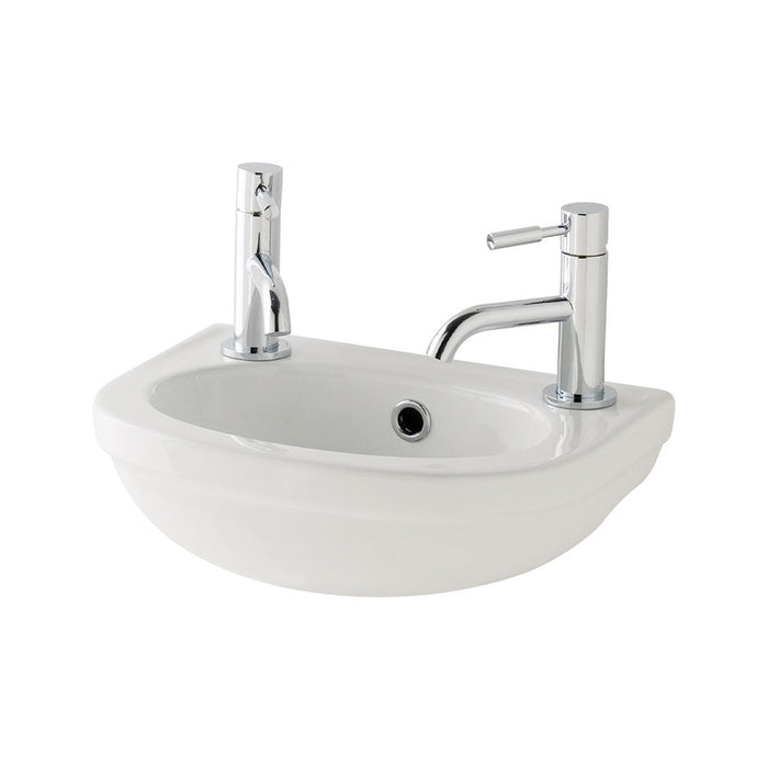 Eastbrook Dura Cloakroom Wall Hung Basin - White - 450mm