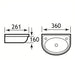 Eastbrook Dura Cloakroom Wall Hung Basin - White - Wall