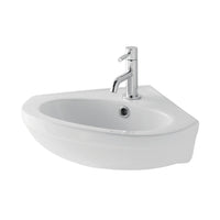 Eastbrook Dura Corner Wall Hung Basin - 465mm Wide - 1 TH