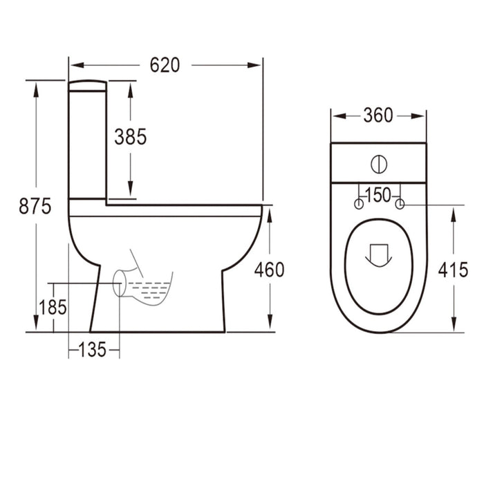 Eastbrook Dura Eco Vortex Comfort Height Close Coupled