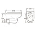 Eastbrook Dura Eco Vortex Wall Hung Toilet With Standard