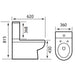 Eastbrook Dura High Level Back to Wall Close Coupled Toilet